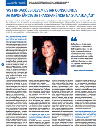 Artigo sobre a importância das Fundações publicado na Edição n.º 26 da revista Pontos de Vista