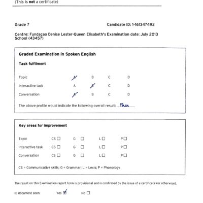Examination Report - Trinity College London