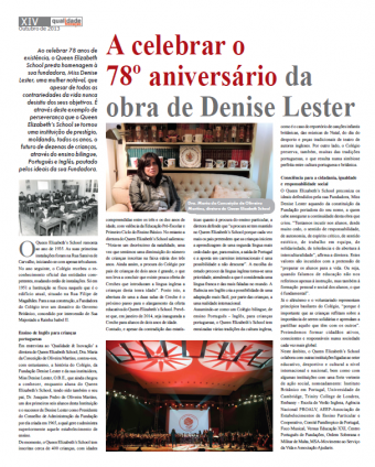 Comemorando o 78º aniversário da Queen Elizabeth’s School – artigo