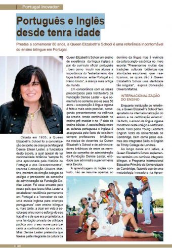 Artigo “Português e Inglês desde tenra idade”