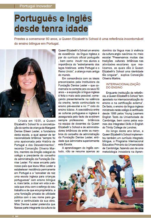 Artigo “Português e Inglês desde tenra idade”