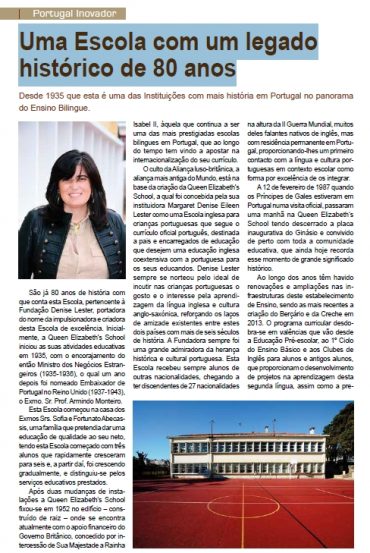 Uma Escola com um legado histórico de 80 anos